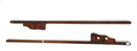 A pair of early 20th century wooden stilts,