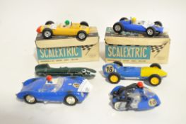 A collection of Scalextric cars to include BRM C/72 (boxed), Porsche c/73 (boxed); Porsche C/61,