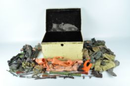 A collection of Action Man figures, of various ages,