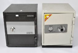 A Phoenix 1500 Olympian safe, white, and another example in black, Phoenix Datacare,