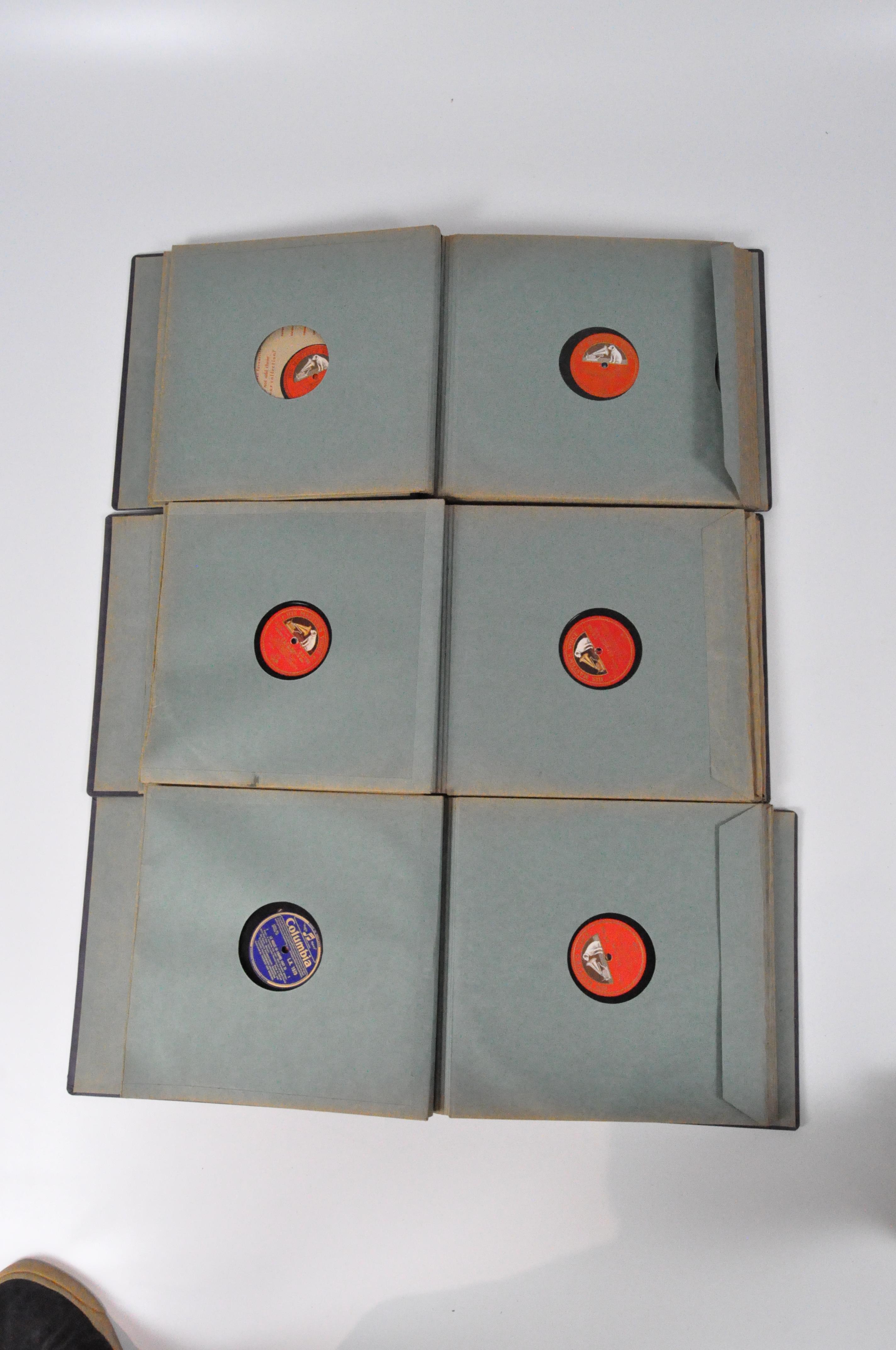 Three filled blue binders from RCA His Master's Voice to hold 12 records each, - Image 2 of 2