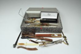 A selection of vintage letter openers,