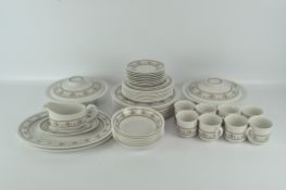 A Royal Doulton 'Kimberly' pattern part tea and dinner service including plates, cups, saucers,