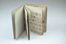 An album containing a collection of British Post marks,