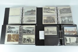 Six albums of post cards, mostly 20th century, depicting historical buildings, landscapes,