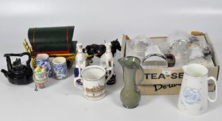 Assorted ceramics including a pair of dalmation dogs, various jugs,