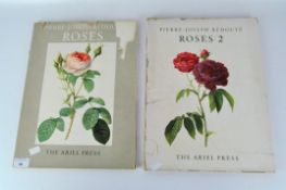 Two early vol Pierre-Joseph Redoute books, 'Roses' and 'Roses 2', The Ariel Press,