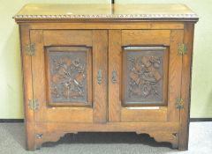 A 19th Century oak cabinet,