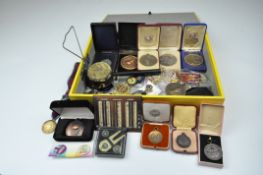 Assorted collectable's, including Life saving medal, Woman's Own Handicrafts medal,