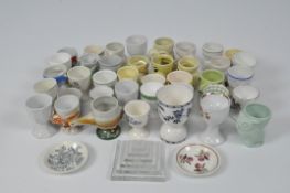 A selection of vintage ceramic egg cups,