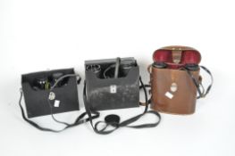 Three boxed pairs of binoculars including one 8x40 coated optics wide angle,