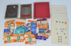 A partly filled vintage Cromwell World's Stamp Album, and The Triumph Stamp Album,