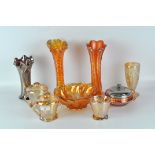 A collection of Carnival glass,