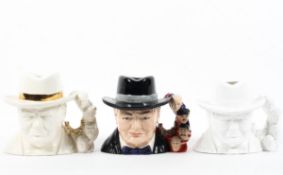 Three Winston Churchill 'Noble Ceramics' Victory in Europe jugs,