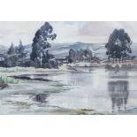 Rowena Bush (SA 1917-1998), Inky Porter's Pond, watercolour, signed and dated 1961 lower left,