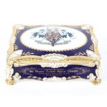 A Paragon bone china limited edition cigar casket,