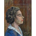 Welby Arthur Skinner, portrait of a lady, oil on board, signed and dated 1962,