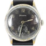 A Helvetia mid century military wrist watch.