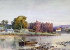 William Arnee Frank, 19th century 'Carew Castle, Pembrokeshire', watercolour, signed,