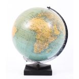 A Vintage Philips' 10" Challenge Globe, on stepped black plastic base,