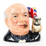 A Royal Doulton Winston Churchill character jug, modelled by Stanley James Taylor,