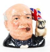 A Royal Doulton Winston Churchill character jug, modelled by Stanley James Taylor,