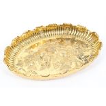 A gilt-metal embossed bon-bon dish, 20th century, stamped 6294,