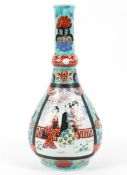 A Japanese porcelain bottle vase, 19th century,