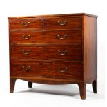 A Georgian mahogany chest of drawers, early 19th century,