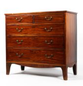 A Georgian mahogany chest of drawers, early 19th century,