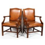 Two 19th century lounge chairs