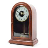 An Electric Boule mahogany mantel clock,