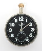 A large open face military pocket watch,