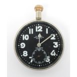 A large open face military pocket watch,