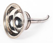 A sterling silver wine funnel by Roberts and Belk Ltd Sheffield, 1988. 3.4ozt.