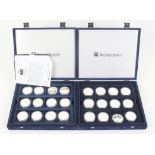 Silver coin - History of the RAF, fourth eight proof £5 coin collection, in Royal Mint boxes,