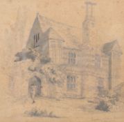 Circle of John Sell Cotman Norfolk school (1782-1842), pencil sketch of Great Gressingham Manor,