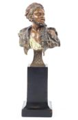 An Franz Bergman cold-painted bronze bust of an Arabian man, circa 1900,