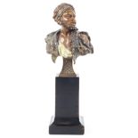 An Franz Bergman cold-painted bronze bust of an Arabian man, circa 1900,