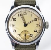 A Lemania ATP base metal wristwatch. 30.