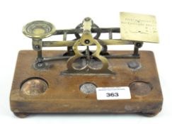 A set of Victorian Mordon & Co. postal scales