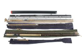 A collection of five rods, by Scotts of Bristol, to include a 4 piece 18’ Salmon rod,