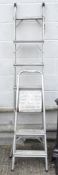 A three step metal ladder, height 103cm,