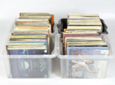 A large collection of vintage records,