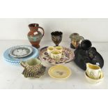 A selection of 20th Century ceramics, including a Royal Doulton character jug 'The Poacher',