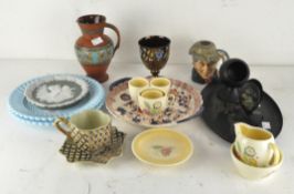 A selection of 20th Century ceramics, including a Royal Doulton character jug 'The Poacher',