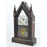 WM. L. Gilbert Clock Company steeple clock with enamelled face stamped J Curzner