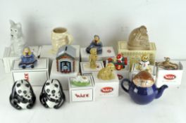 A collection of fifteen Wade ceramic figures, various designs and models,