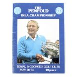 A 1976 signed Golf programme, The Penfold P.G.A. Championship