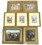 Nine 20th century oil paintings, one signed 'M.Blaas',